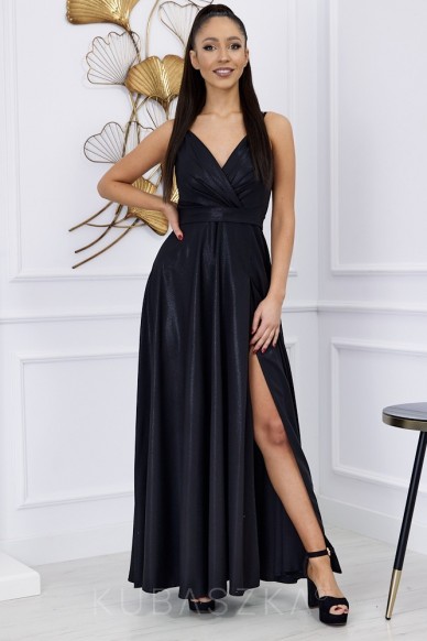 Długa sukienka Parisse - czerń print
