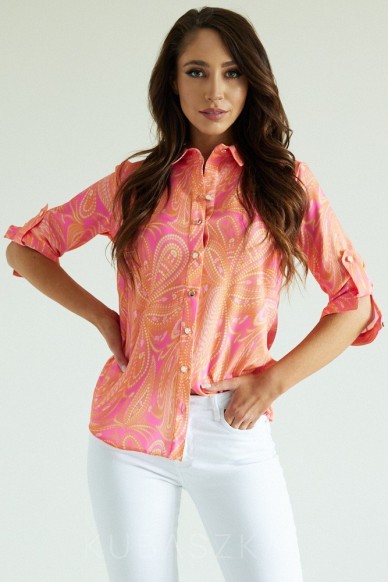 Bluzka Anastazja - koszulowa pomarańcz