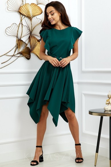 Sukienka Amela asymetryczna - zieleń